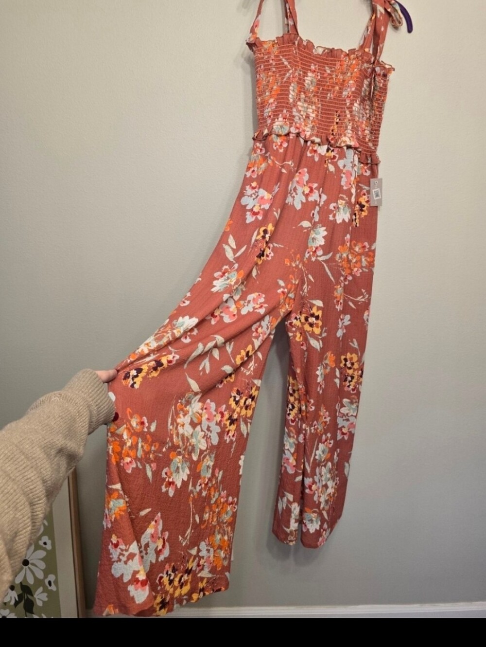 NWT Women's Chelsea 28 Nordstrom Pink Floral Romper Size Medium